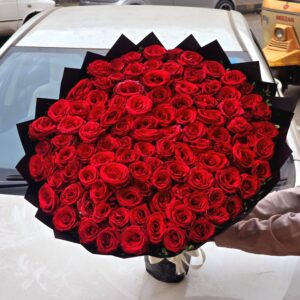 100 Red roses bouquet (Article:2)