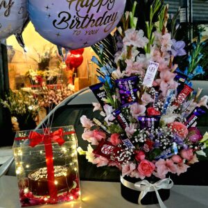 Premium Flower Box with Cake Flowers Delivery in Islamabad
