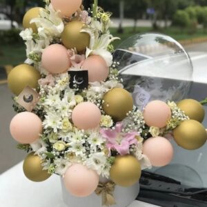 Luxury Flower Box – White & Pink Theme